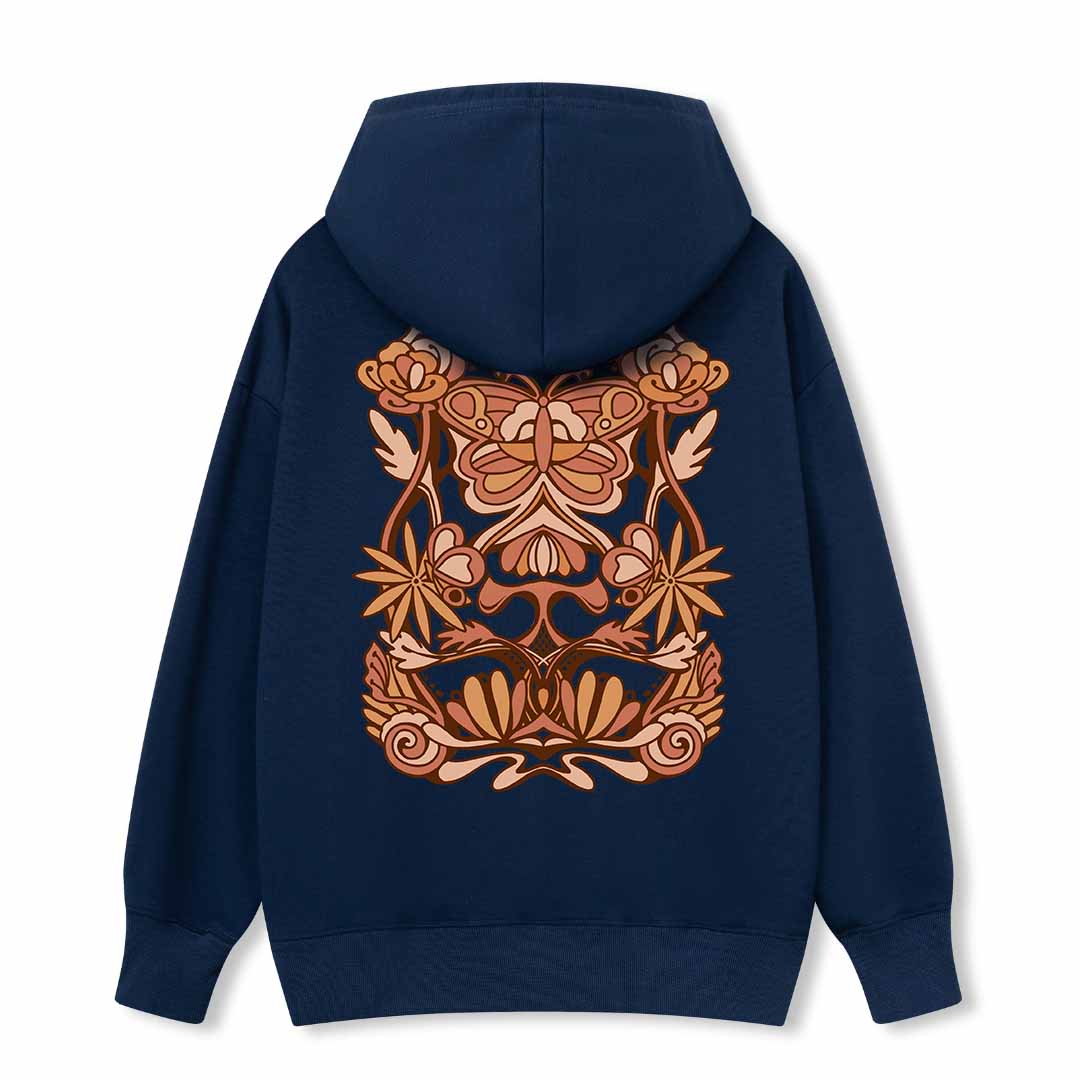 Spring Butterfly Back-printed Hoodie
