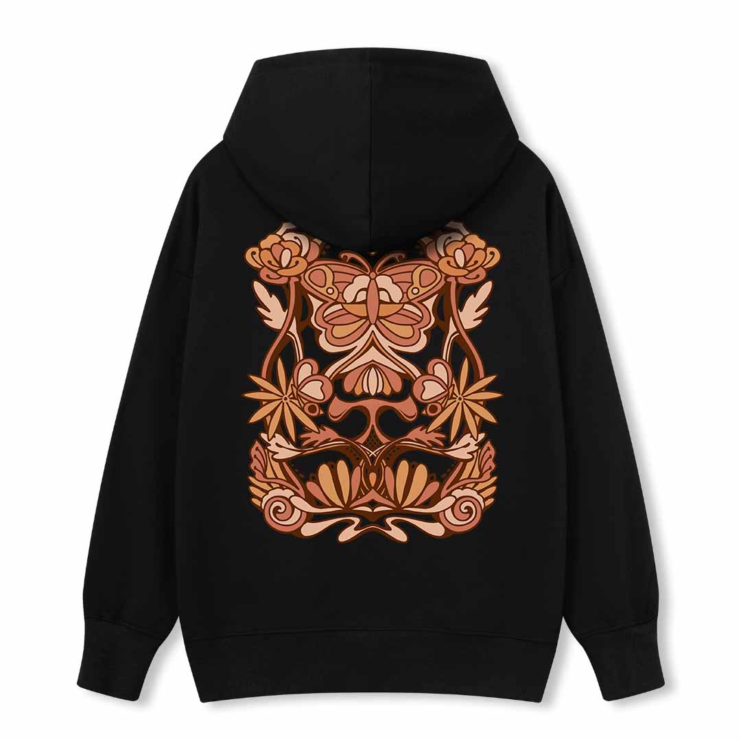 Spring Butterfly Back-printed Hoodie