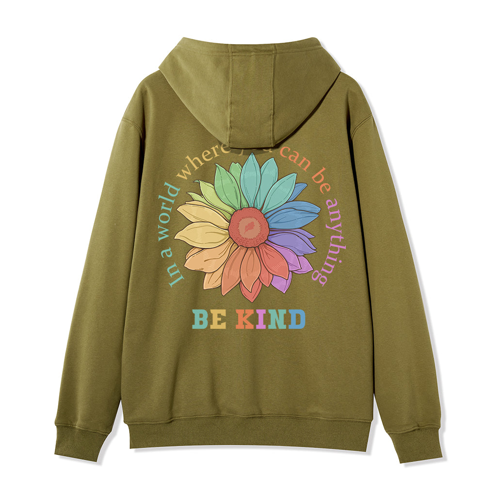 Freeleaf Be Kind Full-Zip Back-printed Hoodie