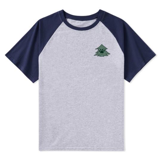 Hiking & Dogs Adventure Raglan Short Sleeve Top