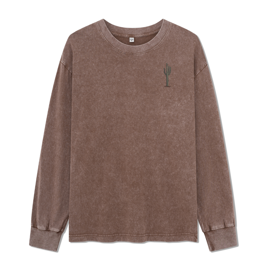 Golden Desert Washed Long Sleeve Top
