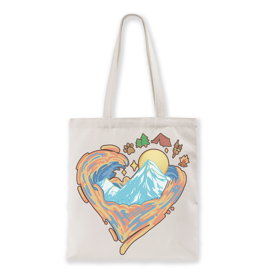 Freeleaf Heart of Wilderness Camping Tote Bag