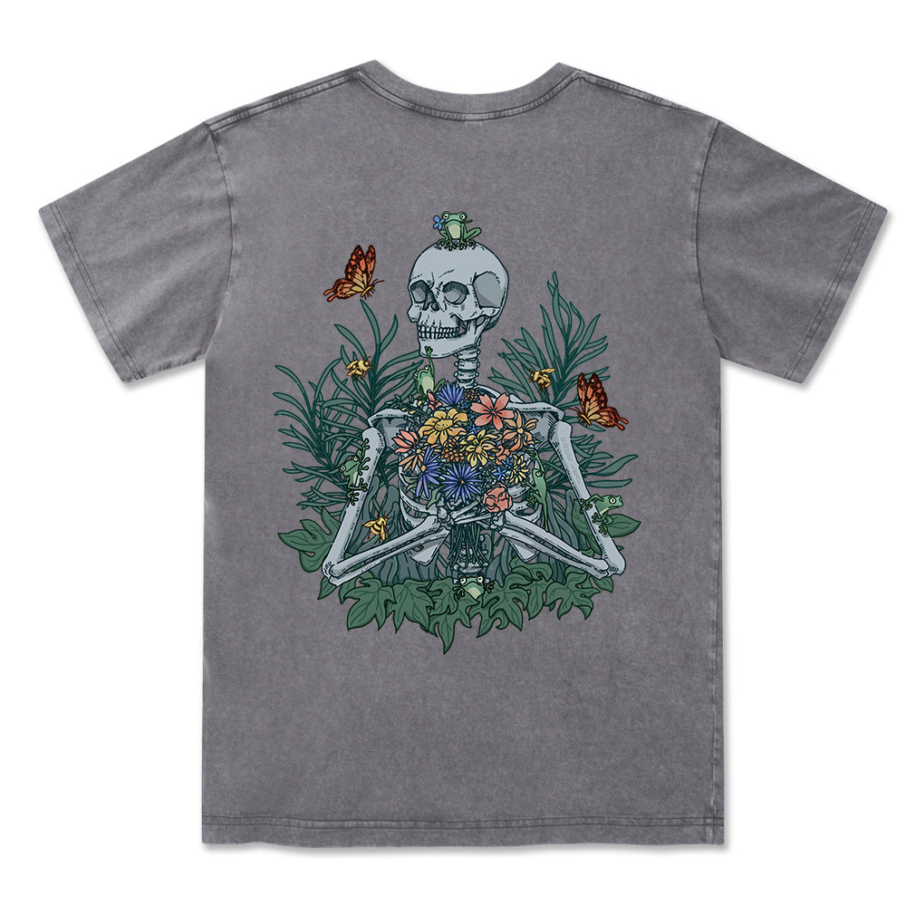 Freeleaf Rebirth in Bloom Unisex Nature Inspired Washed Tee