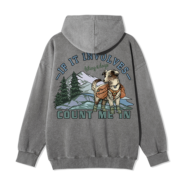 Freeleaf Hiking & Dogs Adventure Unisex Nature Inspired Fleece Full-Zip Hoodie
