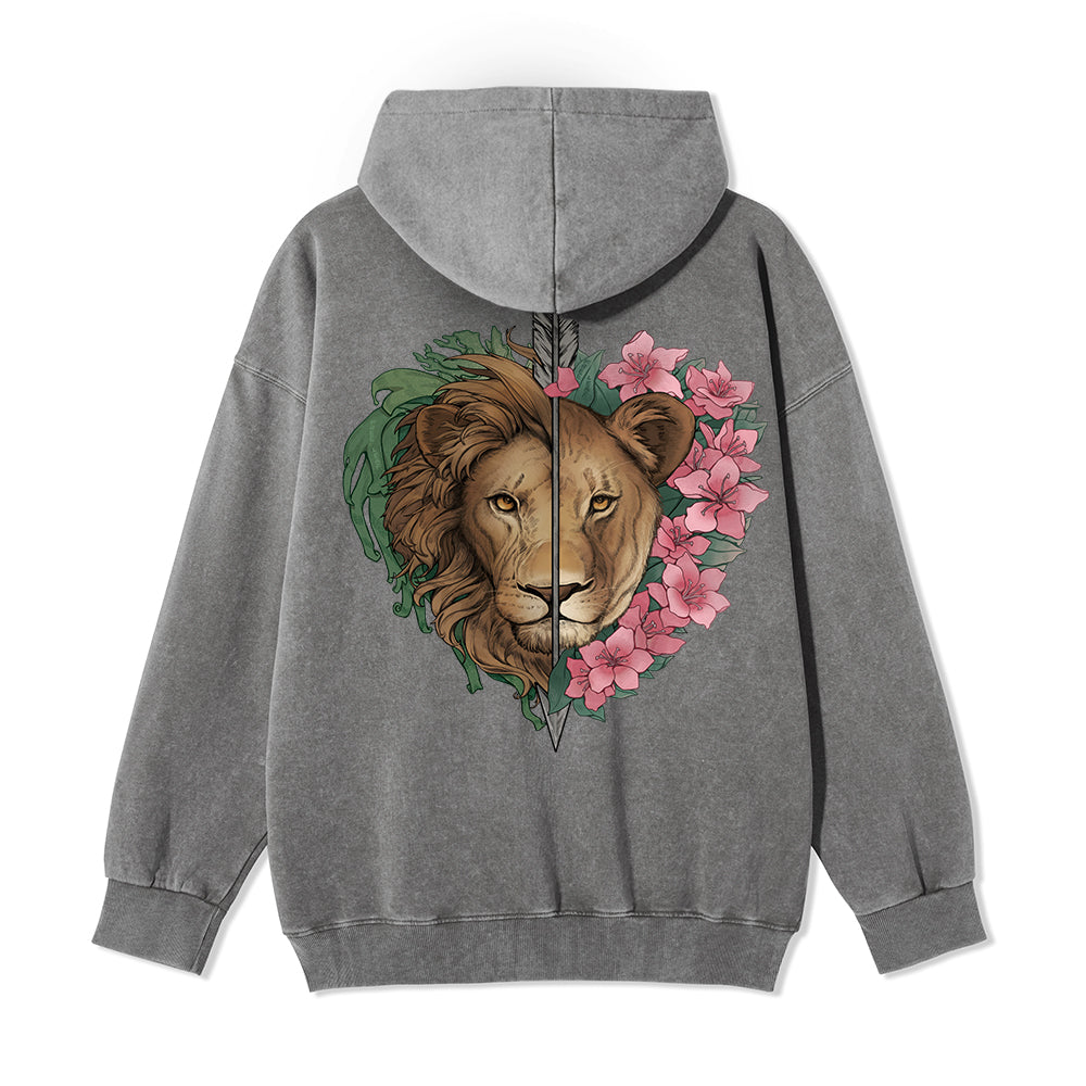 Freeleaf Wild at Heart Full-Zip Back-printed Hoodie