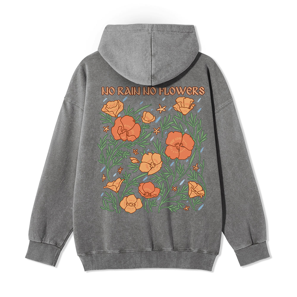 Freeleaf No Rain No Flowers Full-Zip Back-printed Hoodie