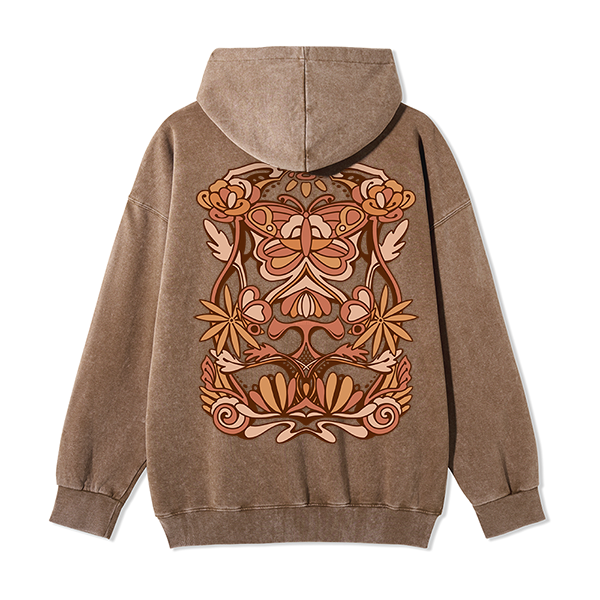 freeleaf-spring-butterfly-back-printed-unisex-nature-inspired-fleece-full-zip-hoodie