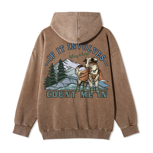 Freeleaf Hiking & Dogs Adventure Unisex Nature Inspired Fleece Full-Zip Hoodie