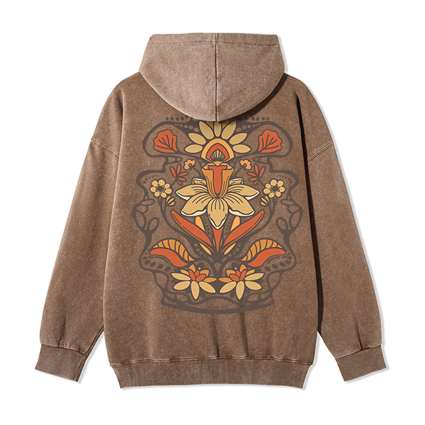 freeleaf-spring-flower-back-printed-unisex-fleece-full-zip-hoodie
