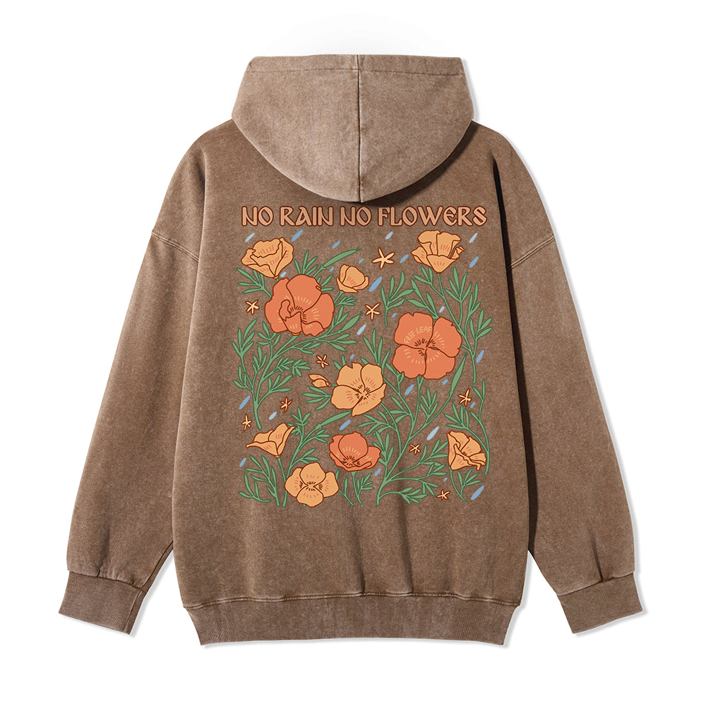 Freeleaf No Rain No Flowers Full-Zip Back-printed Hoodie