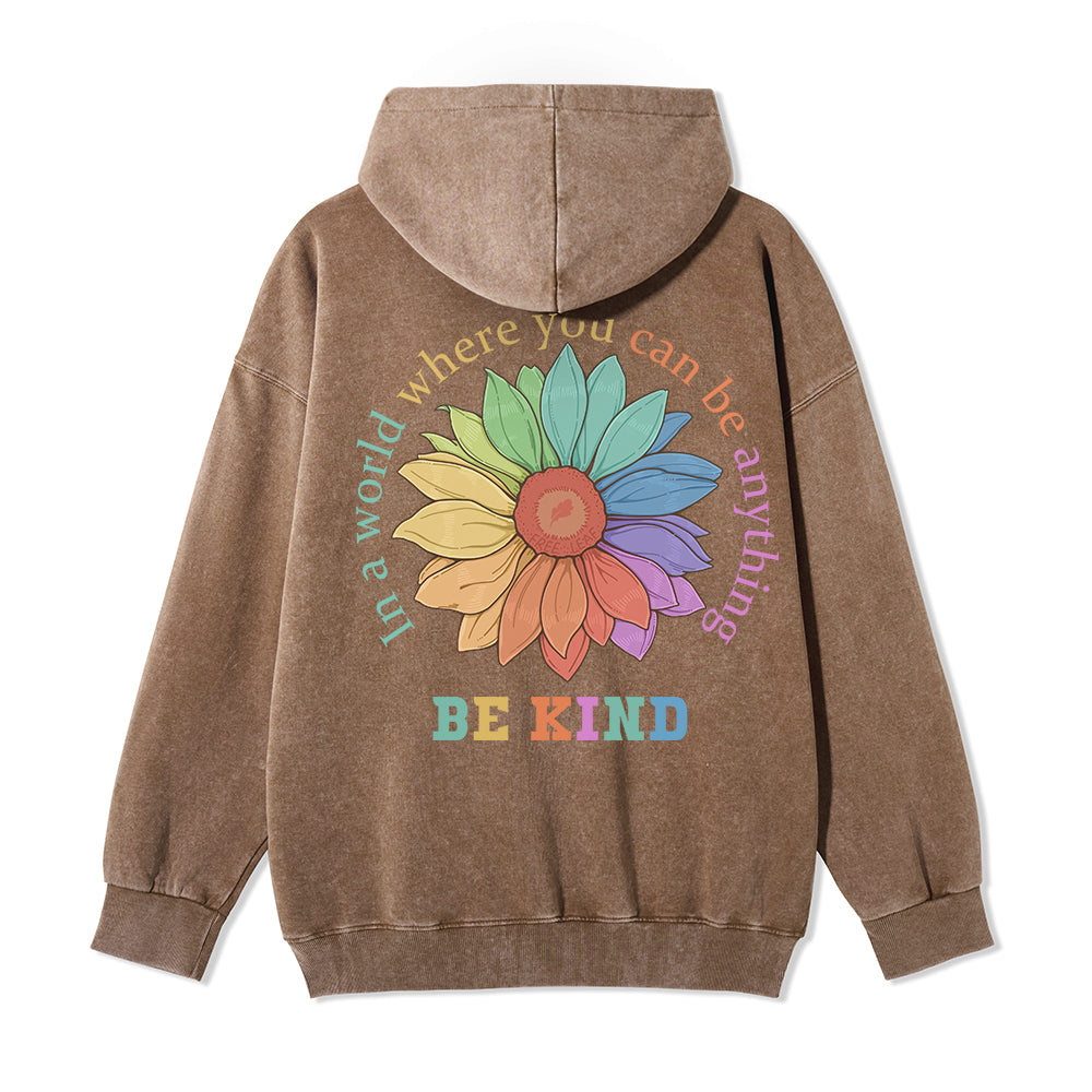 Freeleaf Be Kind Full-Zip Back-printed Hoodie