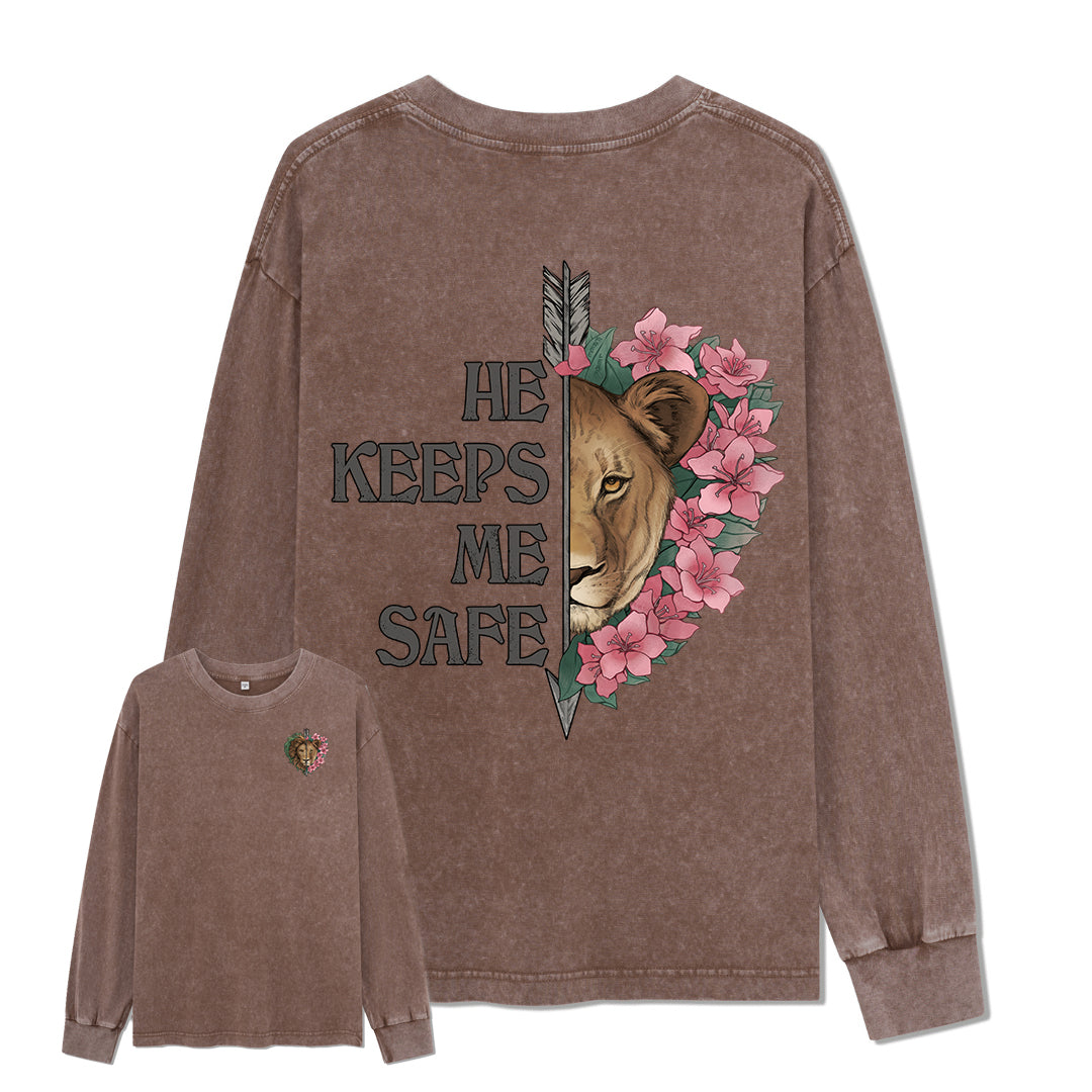 Freeleaf Wild at Heart Love Untamed Washed Long Sleeve