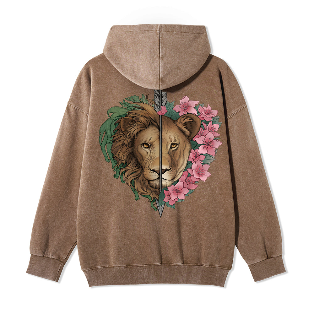 Freeleaf Wild at Heart Full-Zip Back-printed Hoodie