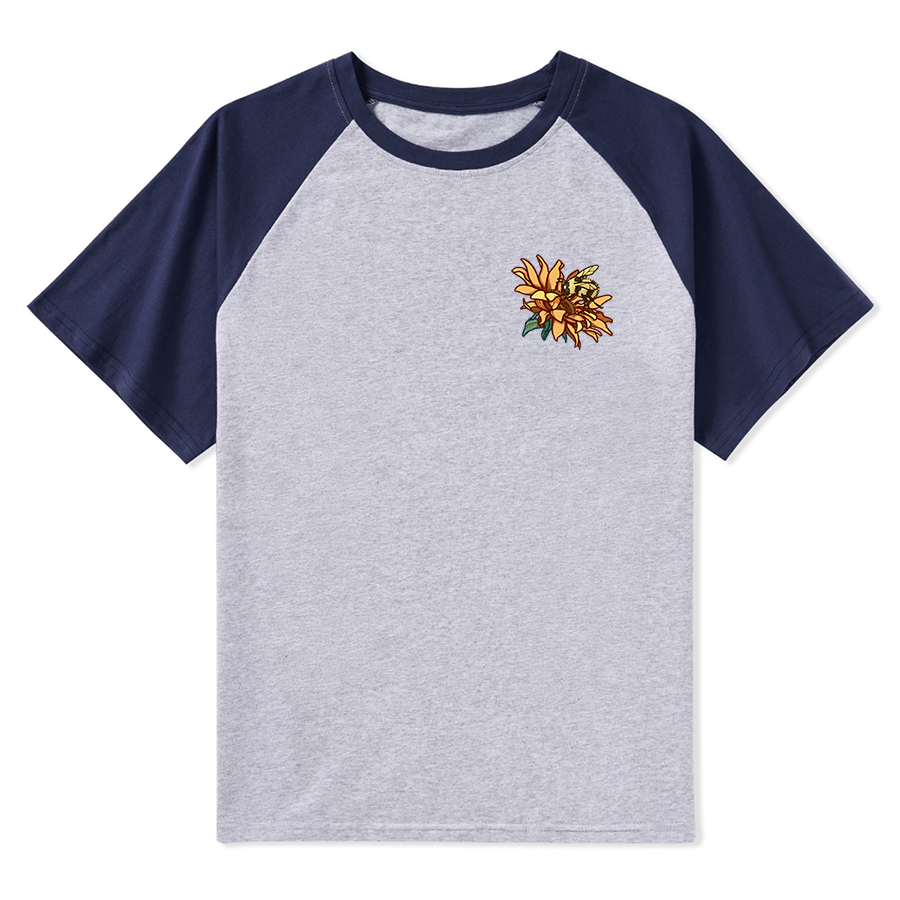 Freeleaf Sunshine Makes Me Happy Unisex Nature Inspired Raglan Sleeve Top