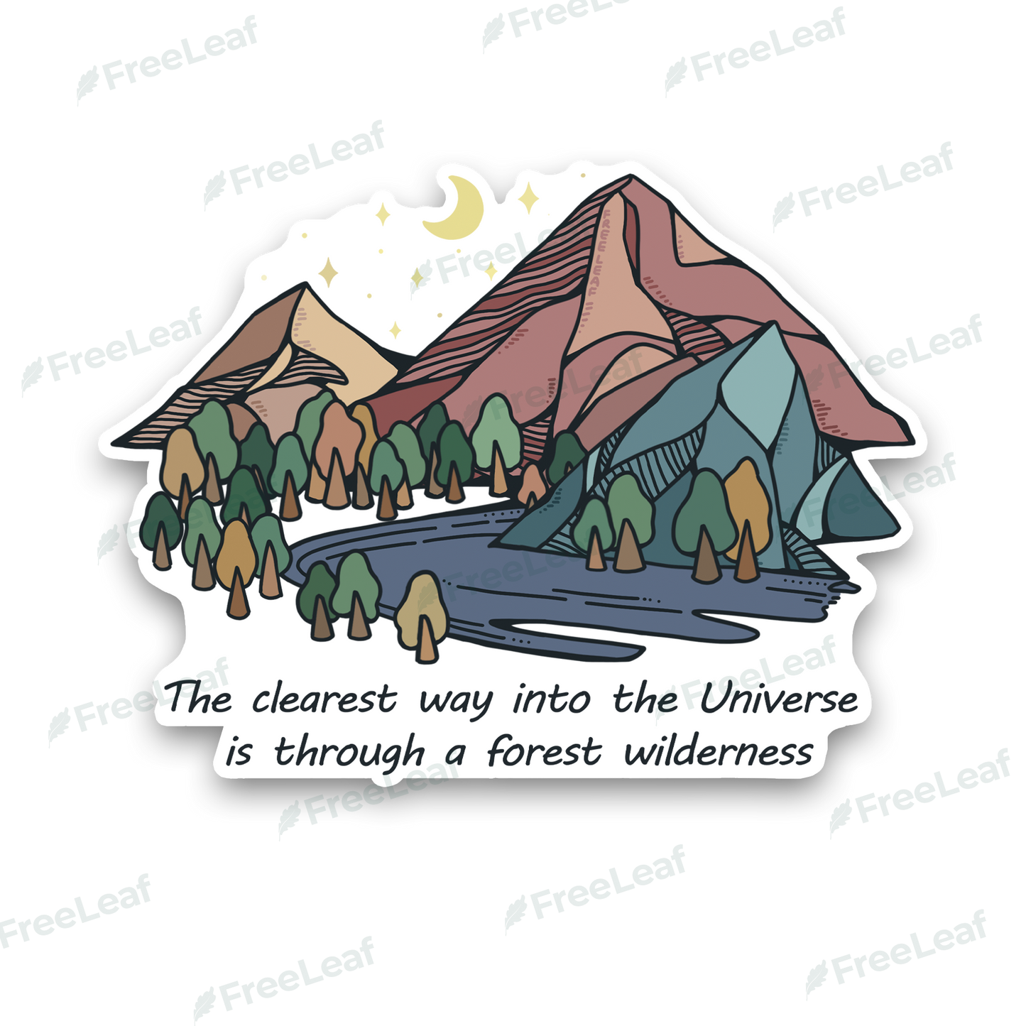 Freeleaf Pathway to the Universe Waterproof Sticker