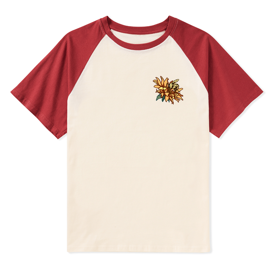 Freeleaf Sunshine Makes Me Happy Unisex Nature Inspired Raglan Sleeve Top