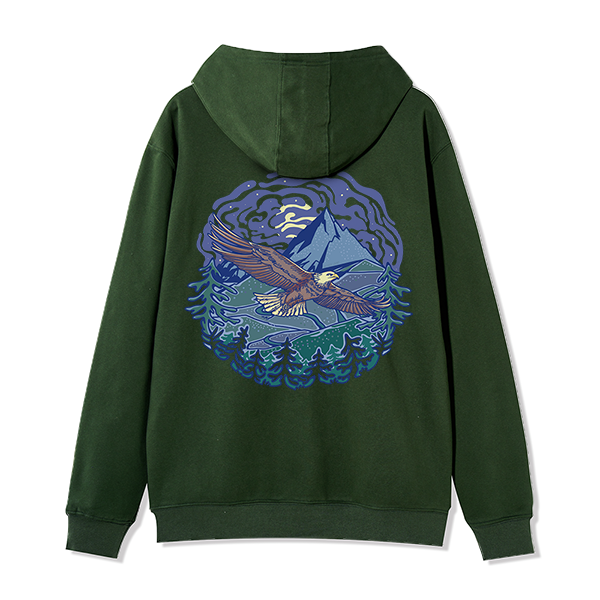 Freeleaf Yellowstone National ParkBack-printed Unisex Fleece Full-Zip Hoodie
