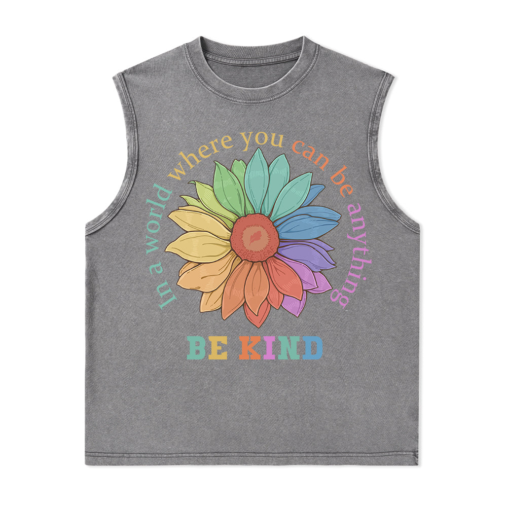 Freeleaf Be Kind Unisex Washed Tank Tops