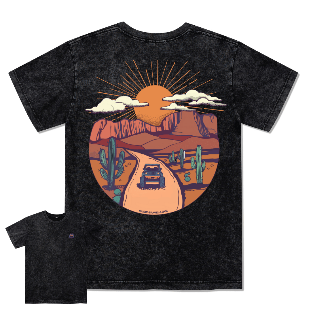 Go Hiking With Music Washed Tee