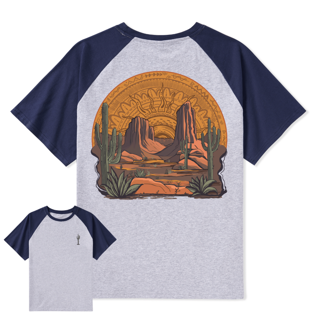 Golden Desert Raglan Short Sleeve Top