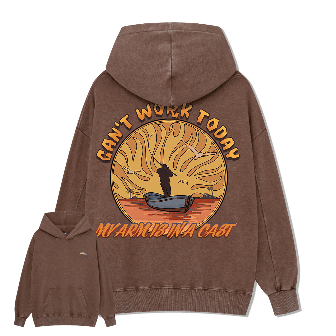 Can't Work Today Washed Hoodie