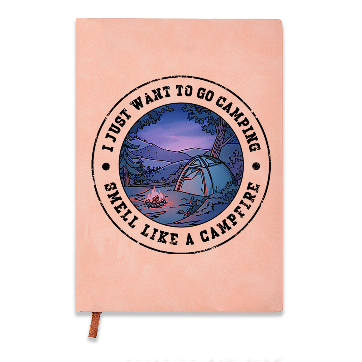 Freeleaf Just Want To Go Camping Vintage Leather Journal Notebook