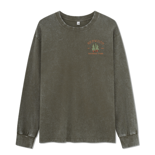 Elk Walk Washed Long Sleeve Top