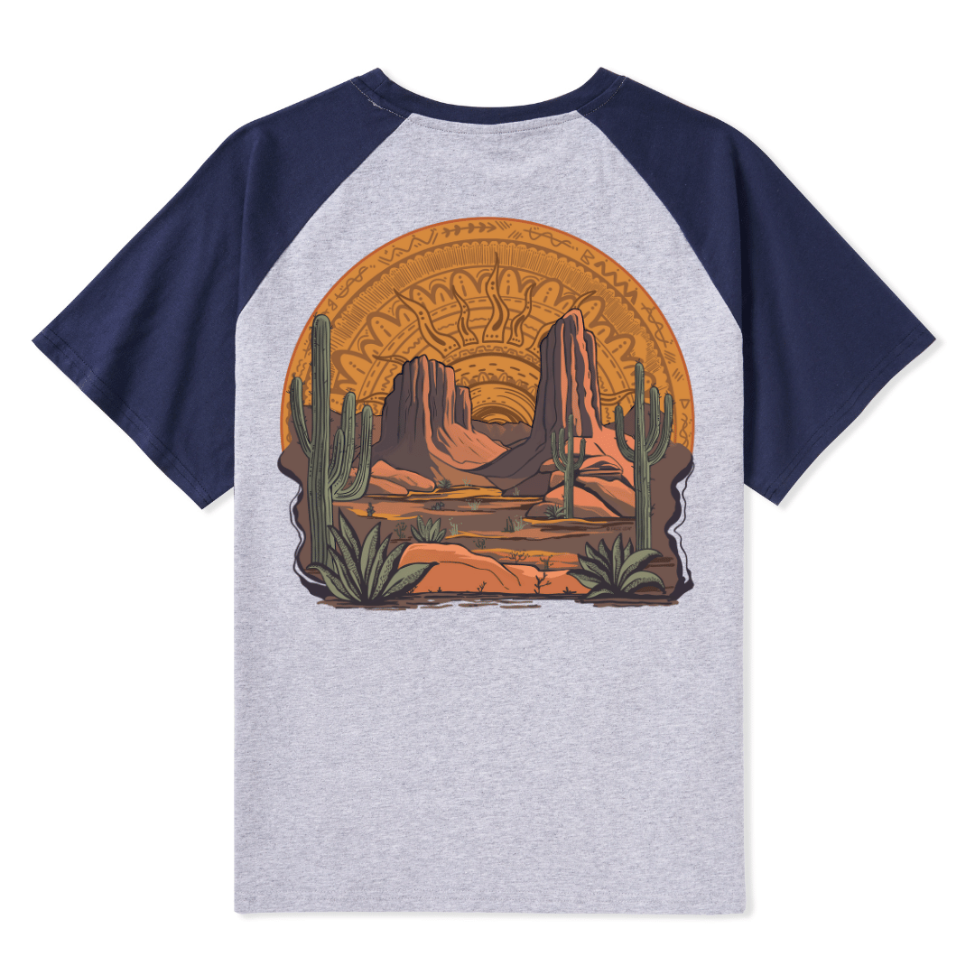 Golden Desert Raglan Short Sleeve Top