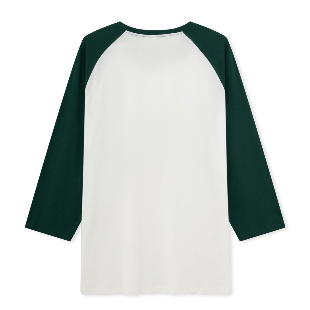 Santa Claus Surfing Front-printed Raglan Long Sleeve Top
