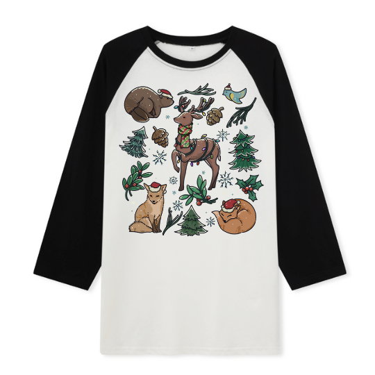 Yellowstone Christmas Wonderland Raglan Long Sleeve Top