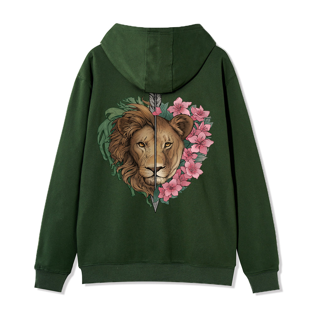 Freeleaf Wild at Heart Full-Zip Back-printed Hoodie