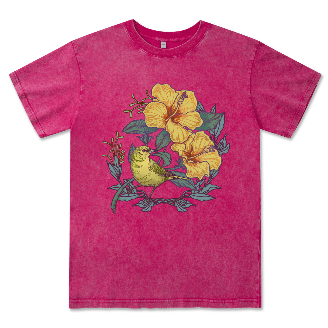 Amakihi Front-printed Washed Tee