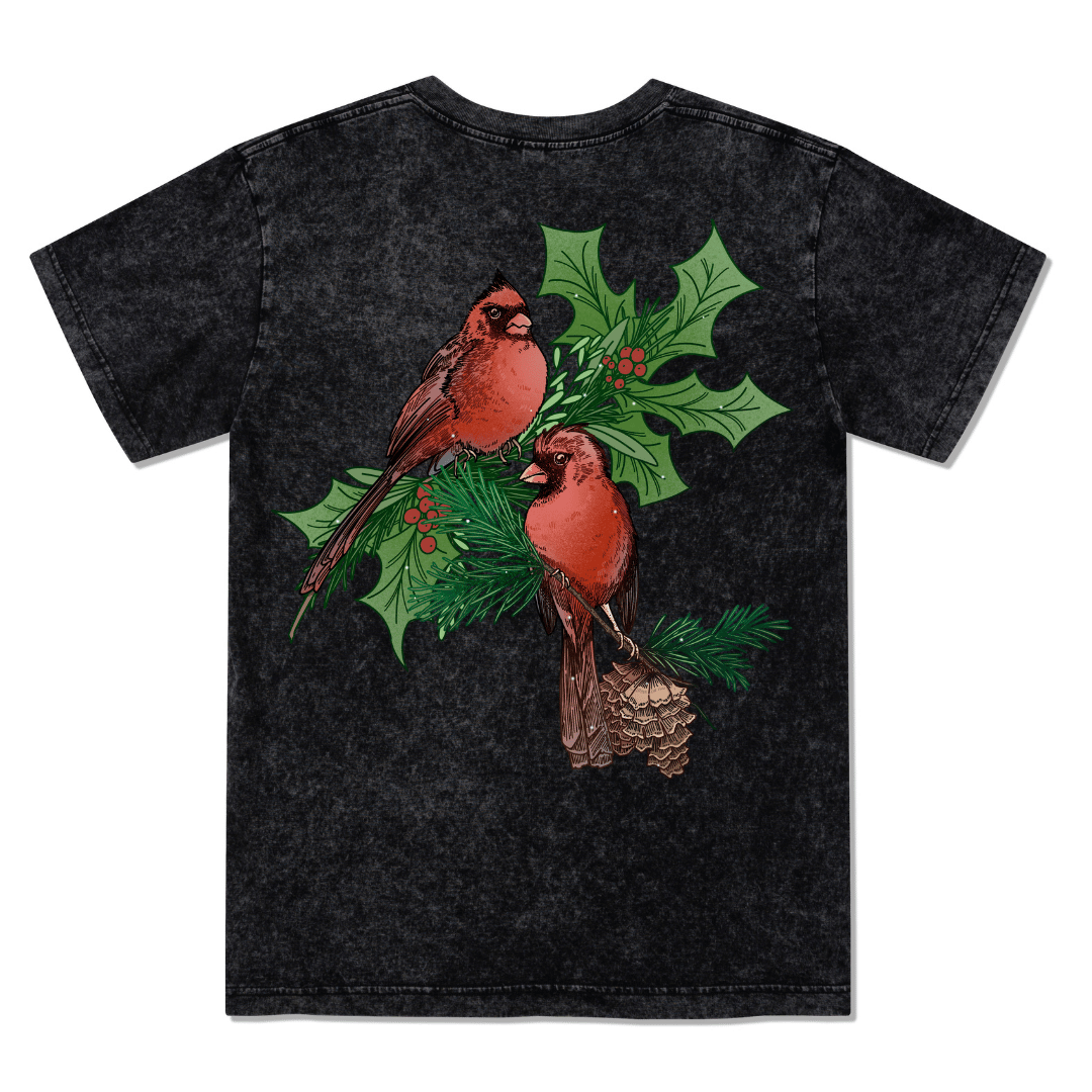 Christmas Cardinal Washed Tee