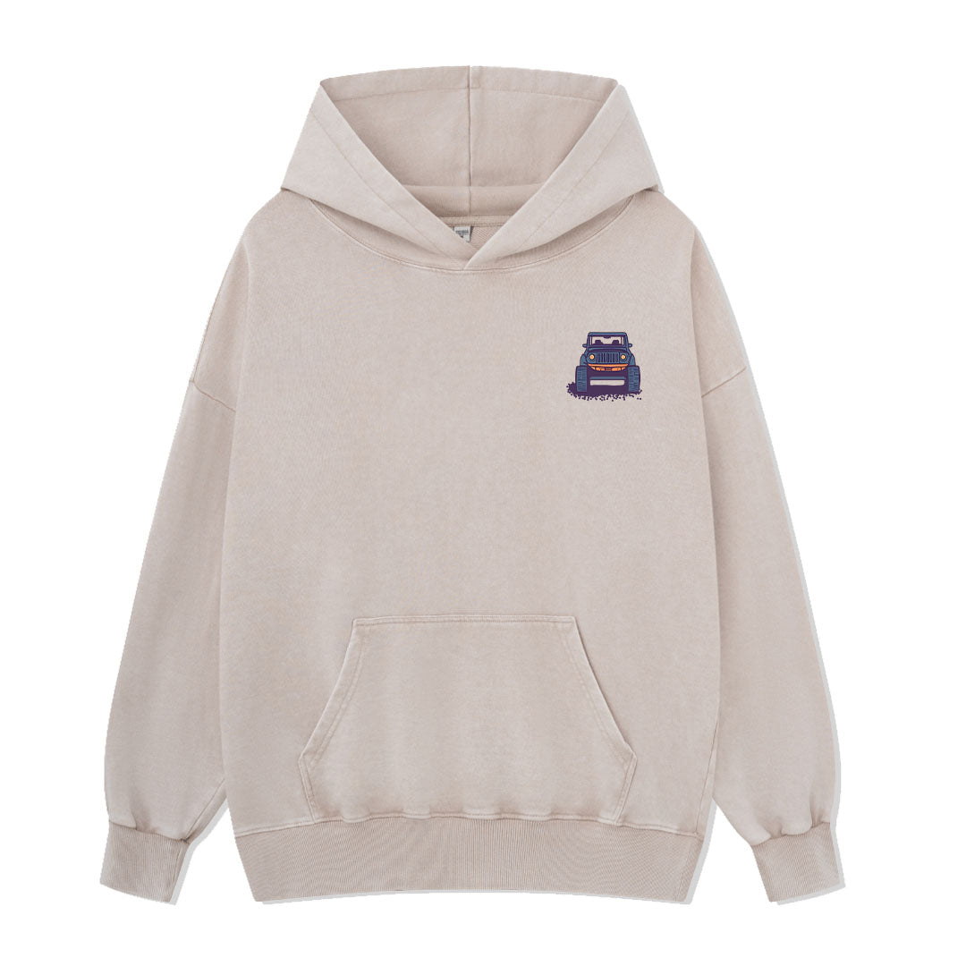 Go Hiking With Music Washed Hoodie