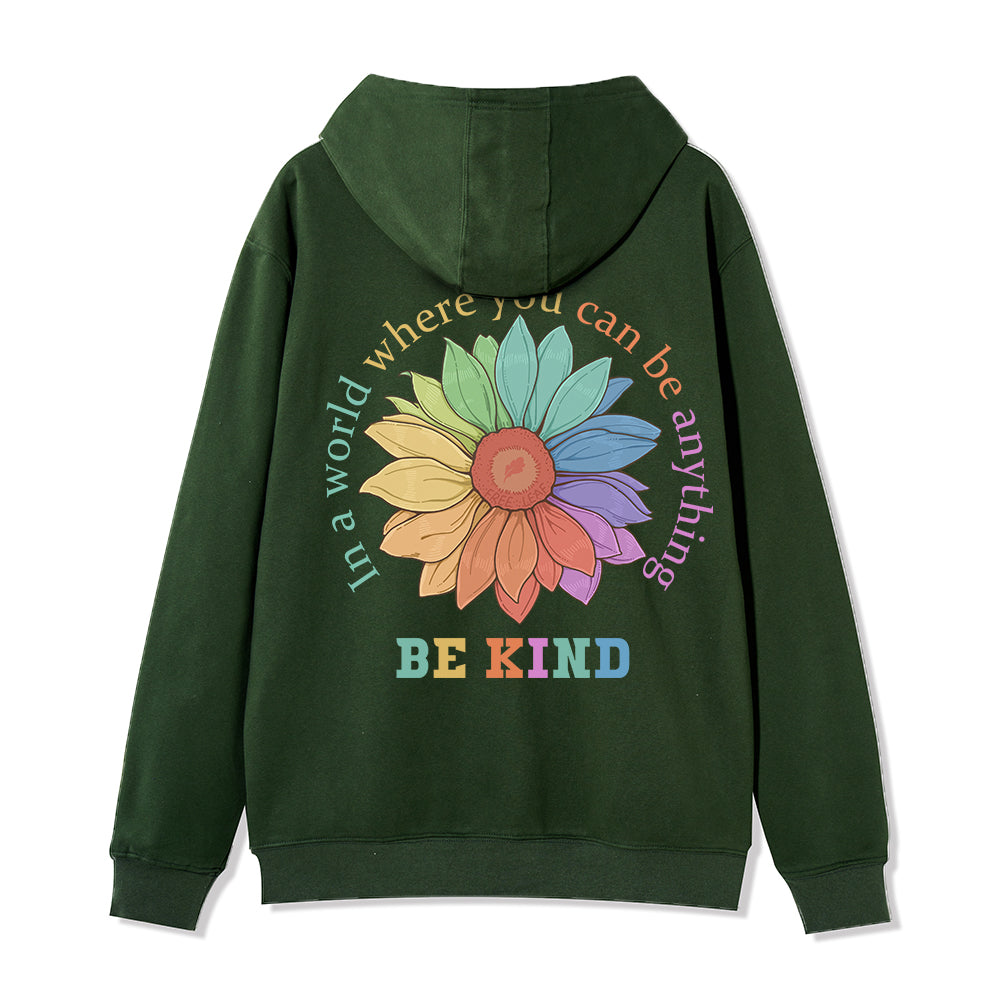 Freeleaf Be Kind Full-Zip Back-printed Hoodie
