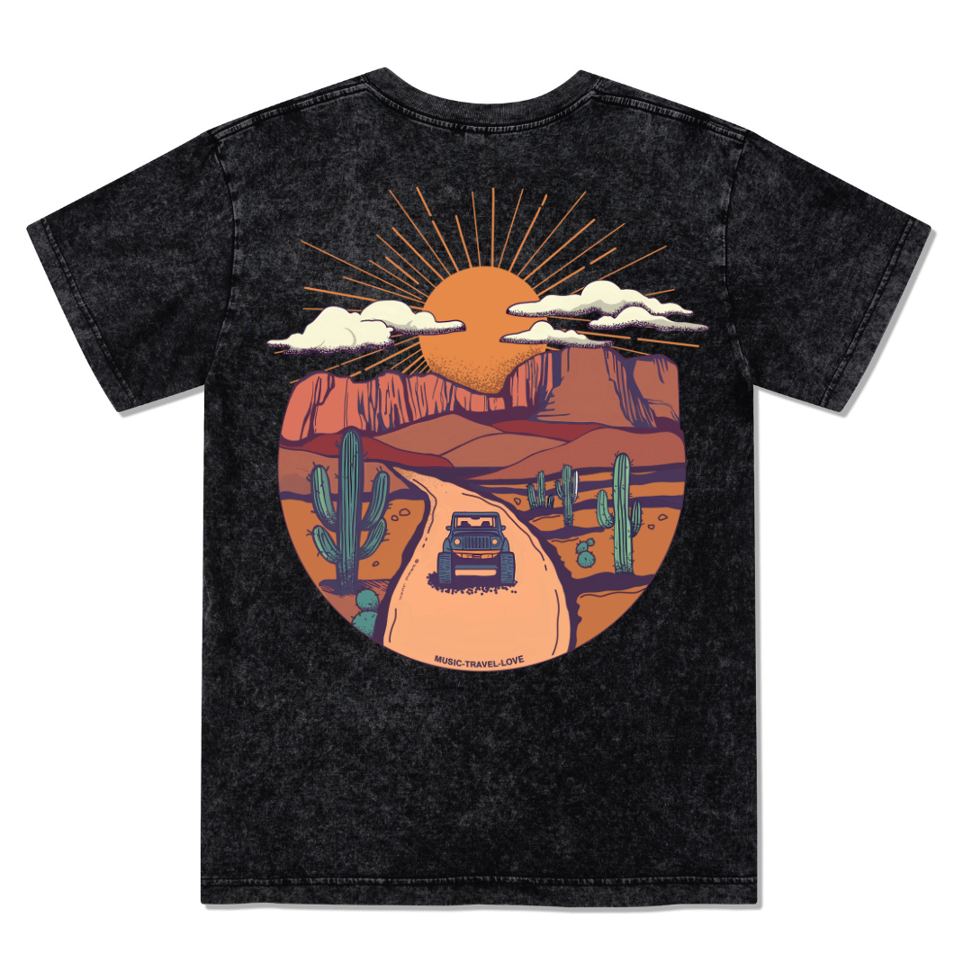 Go Hiking With Music Washed Tee