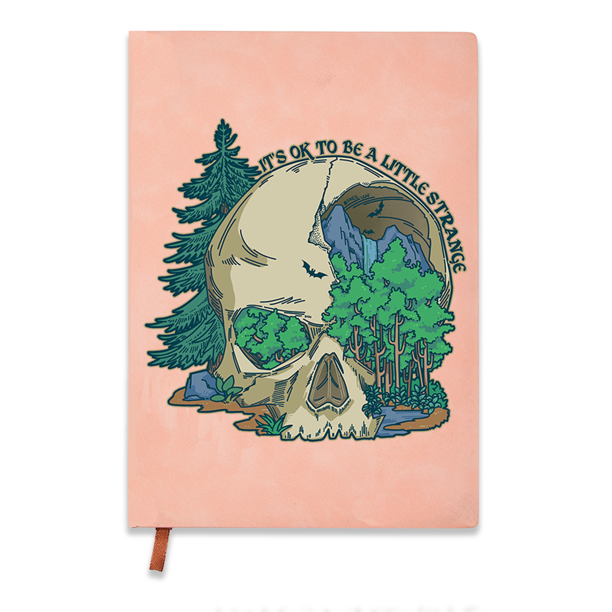 Freeleaf Skull Mountain Vintage Leather Journal Notebook