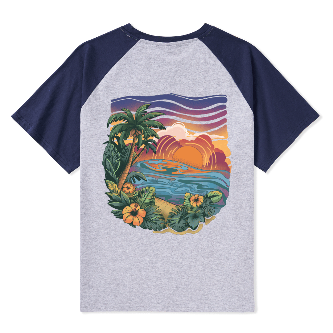 Golden Beach Raglan Short Sleeve Top