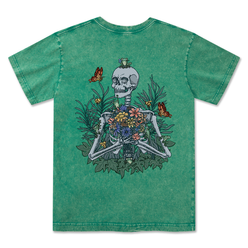 Freeleaf Rebirth in Bloom Unisex Nature Inspired Washed Tee