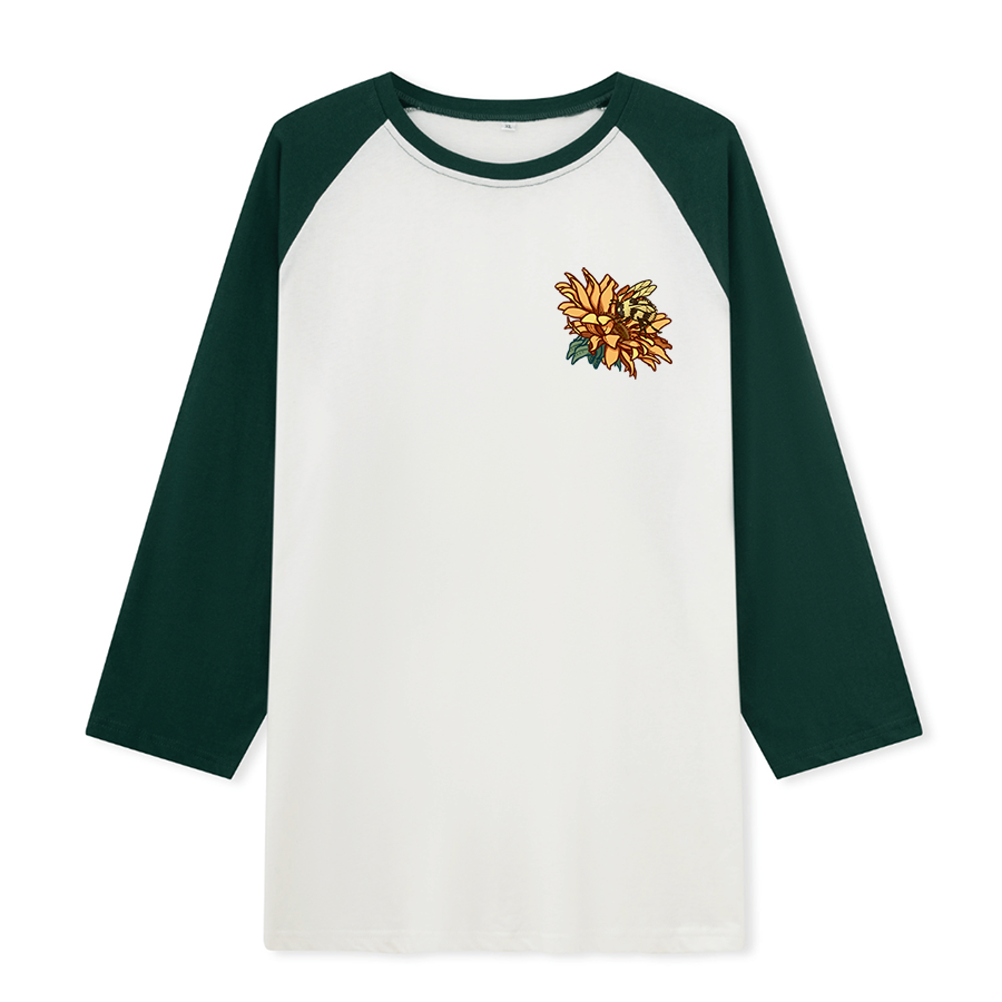 Freeleaf Sunshine Makes Me Happy Unisex Nature Inspired Raglan Sleeve Top