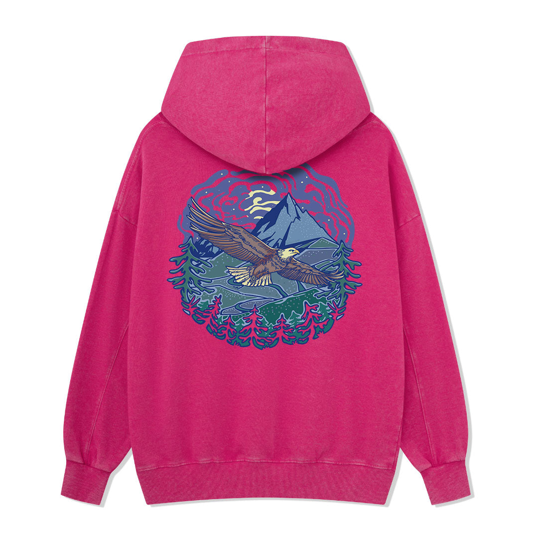 Yellowstone National Park Back-printed Washed Hoodie
