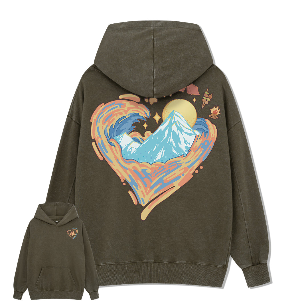 Freeleaf Heart of Wilderness Camping Unisex Nature Inspired Hoodie