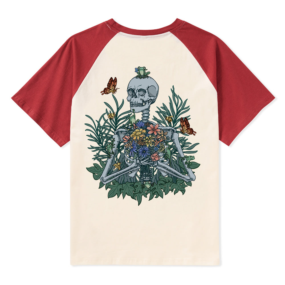 Freeleaf Rebirth in Bloom Unisex Nature Inspired Raglan Sleeve Top