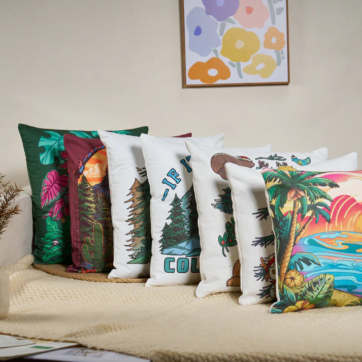 Freeleaf Merry Christmas Cotton Linen Cushion Pillow