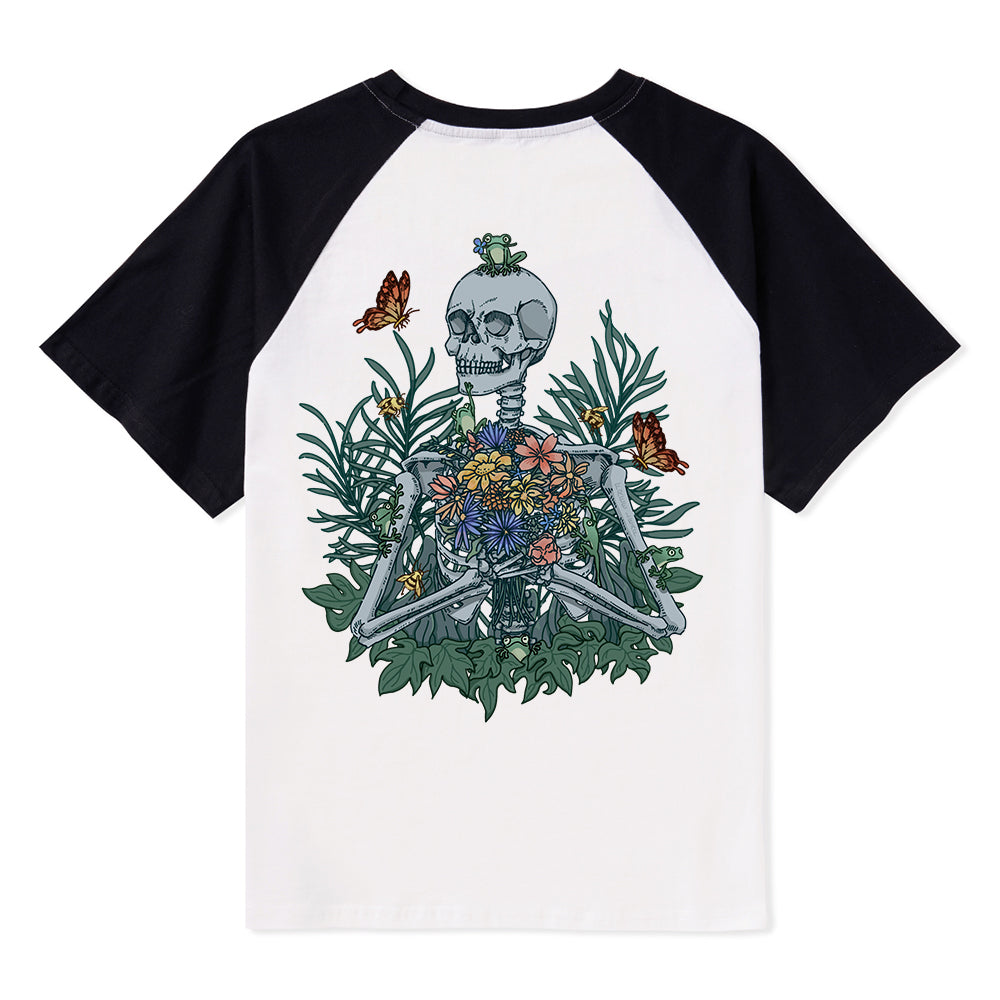 Freeleaf Rebirth in Bloom Unisex Nature Inspired Raglan Sleeve Top