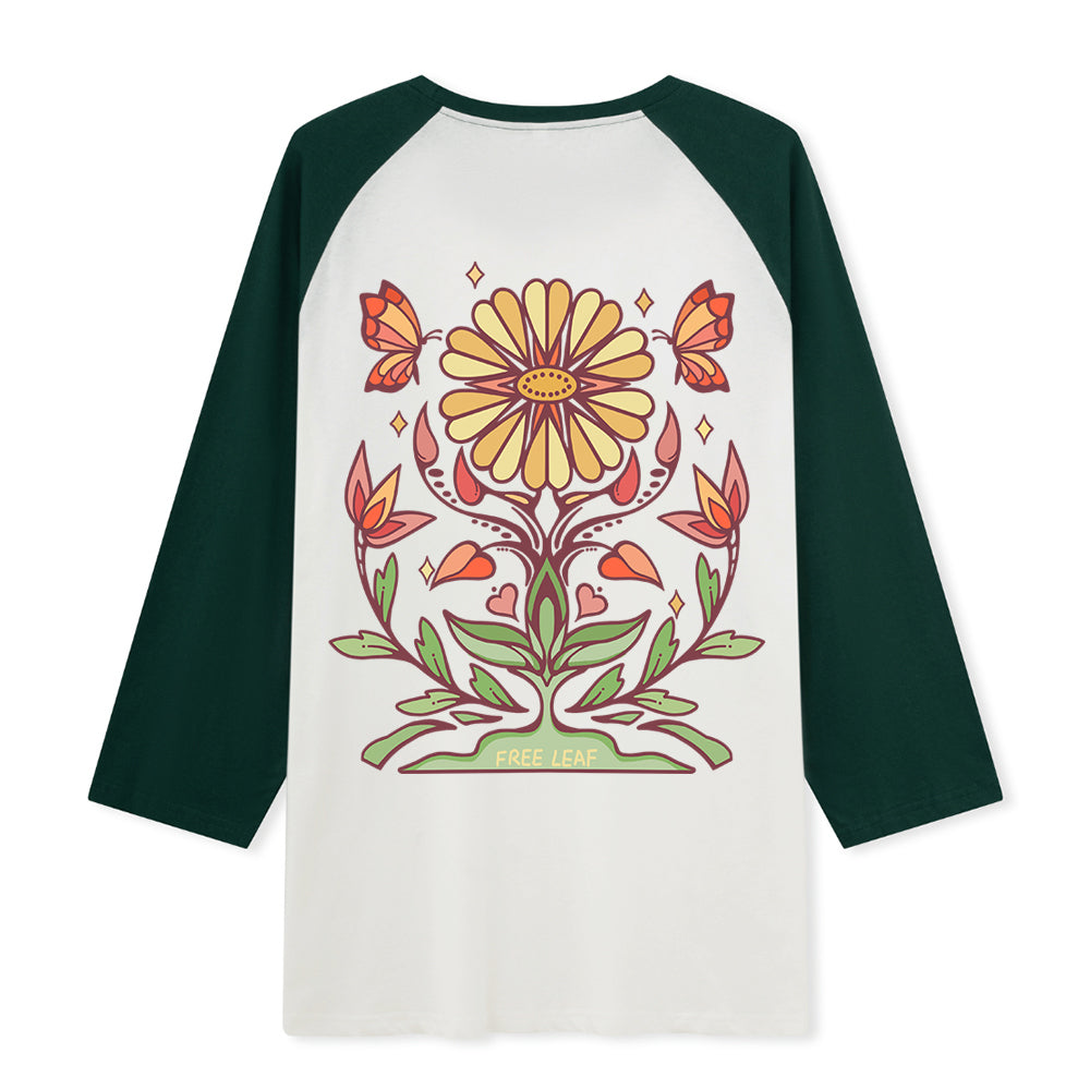 Freeleaf Elf Viligis Unisex Nature Inspired Raglan Sleeve Top