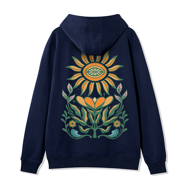 freeleaf-sunflower-back-printed-unisex-nature-inspired-fleece-full-zip-hoodie