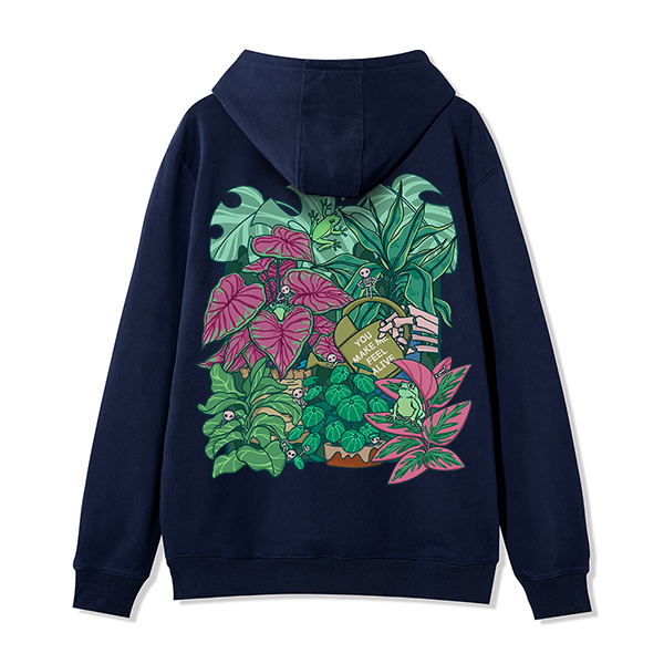 Freeleaf You Make Me Feel Alive Back-printed Unisex Nature Inspired Fleece Full-Zip Hoodie