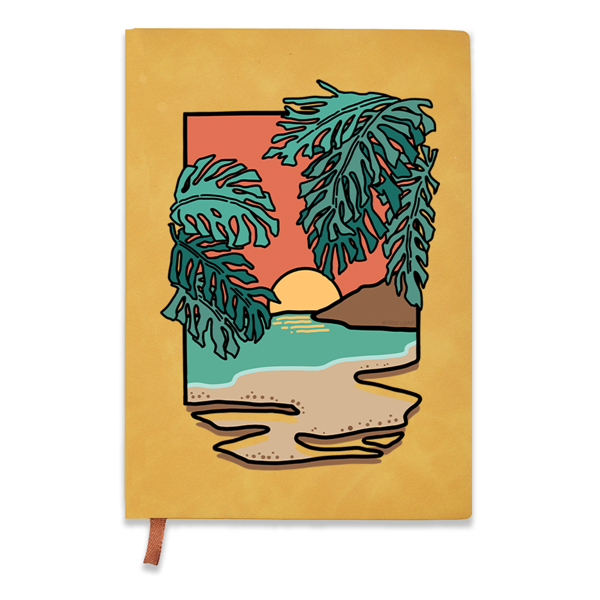 Freeleaf Hawaiian Vacation Vintage Leather Notebook