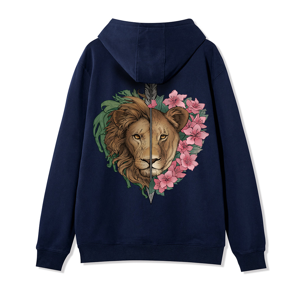 Freeleaf Wild at Heart Full-Zip Back-printed Hoodie